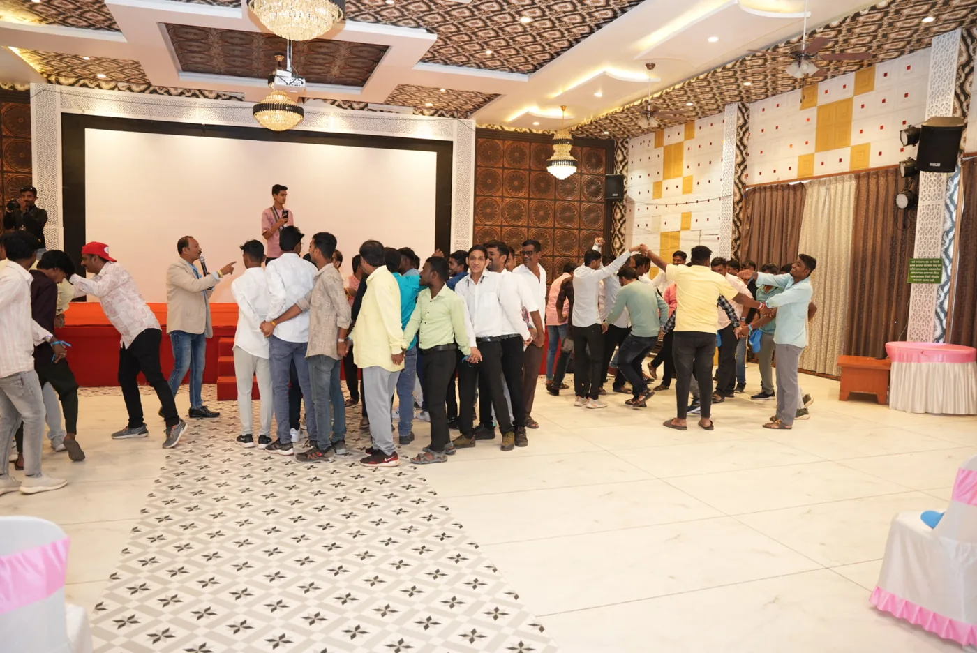 Interactive group game led by an emcee at the event